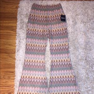 Bell bottom printed pants